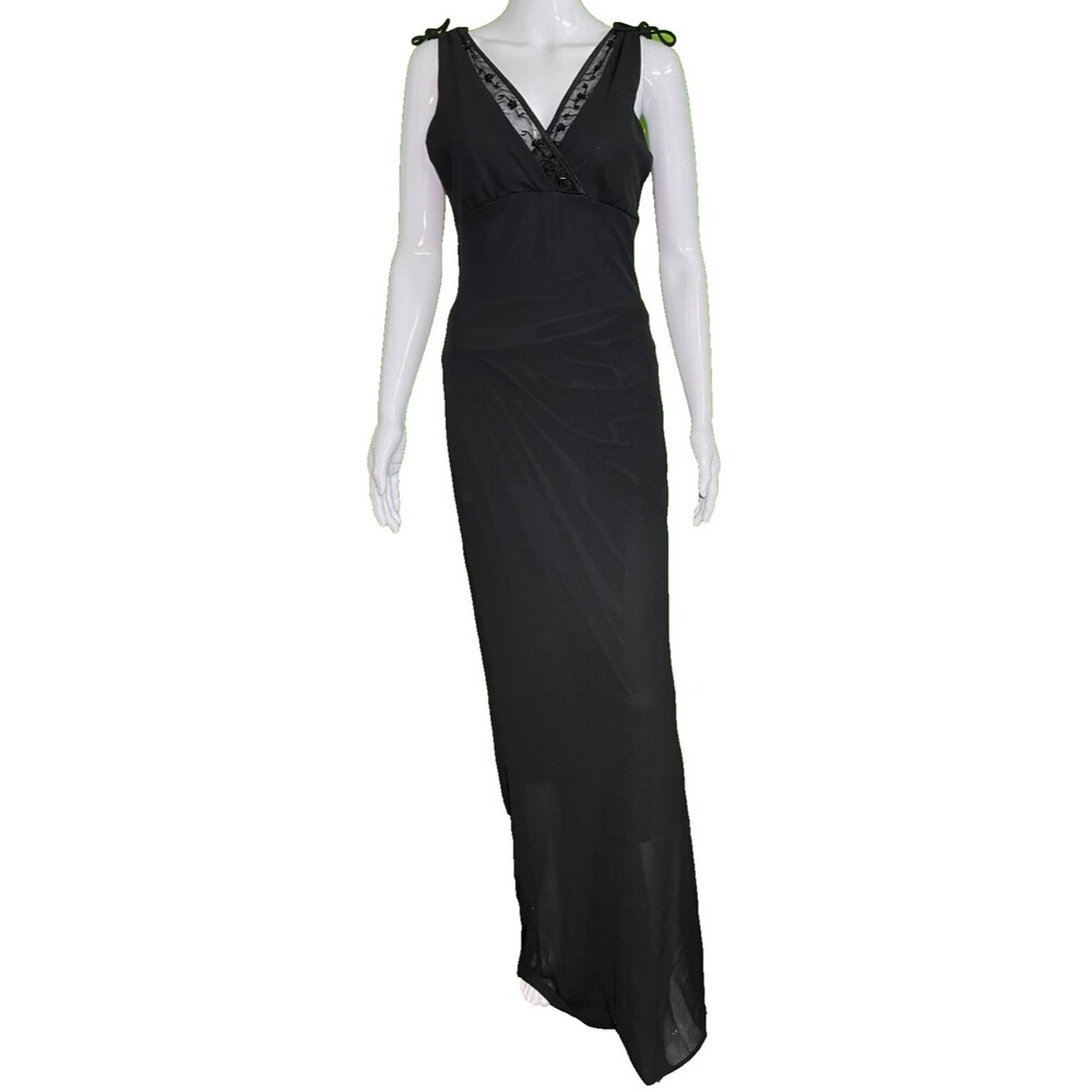 Jody California Black Size 10 Women's Formal Prom Sleek Pull Over Dress